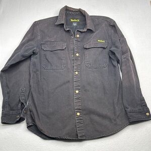 Walls utility denim Jean shirt style jacket button down medium m black vintage